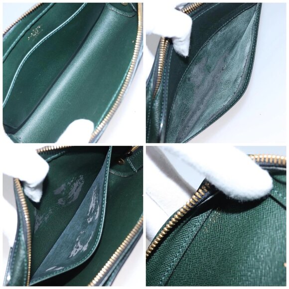 LOUIS VUITTON Taiga Baikal Clutch Bag Epicea - Picture 15 of 16